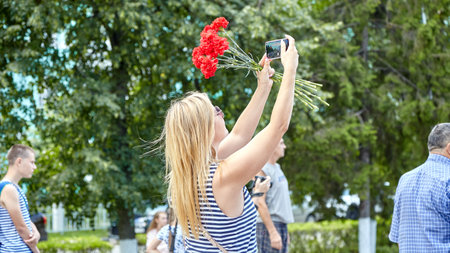 Celebration of the day of the Russian Navy.のeditorial素材