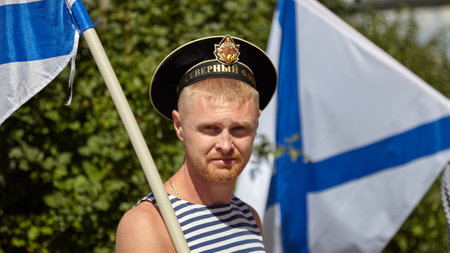 Celebration of the day of the Russian Navy.のeditorial素材