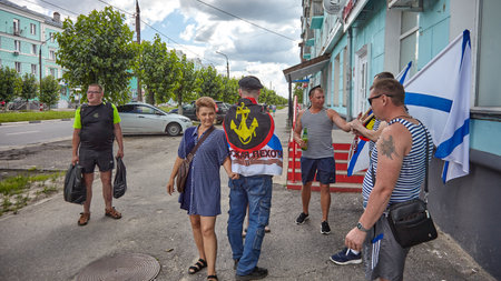 Celebration of the day of the Russian Navyのeditorial素材