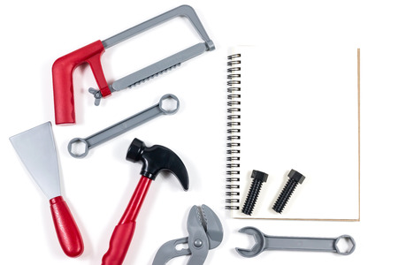 Tools on a white background.の写真素材