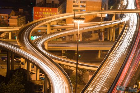 intersection of elevated highway in Shanghai01