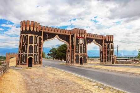 arch entrance gate of Sheki, Azebaijanの写真素材