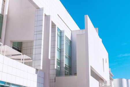 Barcelona, Spain - April 18, 2016: MACBA Museo De Arte Contemporaneo, Museum of Contemporary Art build in 1995 by American architect Richard Meierのeditorial素材