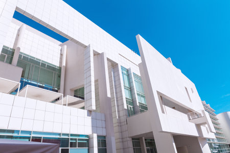 Barcelona, Spain - April 18, 2016: MACBA Museo De Arte Contemporaneo, Museum of Contemporary Art build in 1995 by American architect Richard Meierのeditorial素材