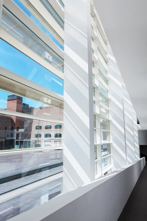 Barcelona, Spain - April 18, 2016: interior of MACBA Museo De Arte Contemporaneo, Museum of...