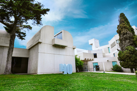 Barcelona, SPAIN - April 22, 2016: Fundacio Joan Miro - 1975, is a museum of modern art with the...