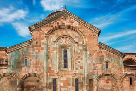 Svetitskhoveli Orthodox Cathedral in Mtskheta, Georgia. Church with mural of zodiacの写真素材