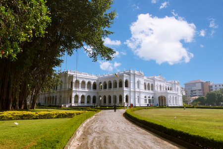 Colombo, Sri Lanka - 11 February 2017: The National Museum of Colombo has a rich collection of Asian arts. Front viewのeditorial素材