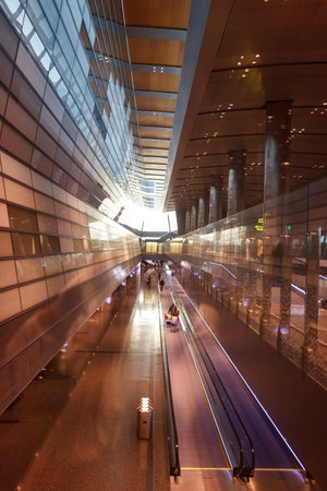 Doha, Qatar - 14 February, 2017: Hamad International Airport is for Doha, the capital city of Qatar....