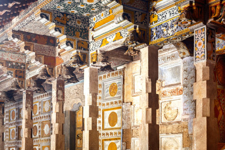 Kandy, Sri Lanka - 5 February 2017: Interior of Temple of the Tooth Buddha in Kandy Sri Lanka front viewのeditorial素材