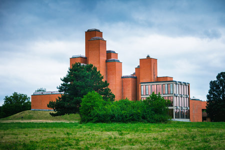 Kragujevac, Serbia - 17 July, 2016: Memorial museum and park 21 October in Kragujevac, Serbia. Deticated to victims of World War II, locates in Sumarice memorial parkのeditorial素材