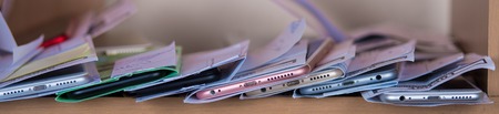 Warranty repair Smart-phone. several phones are on the shelf in the service center. Selective focus,...