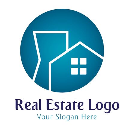 Logo template real estate, apartment, condo, house, rental, business. brand, branding,のイラスト素材