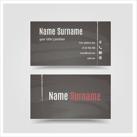 Modern simple dark business card templateのイラスト素材