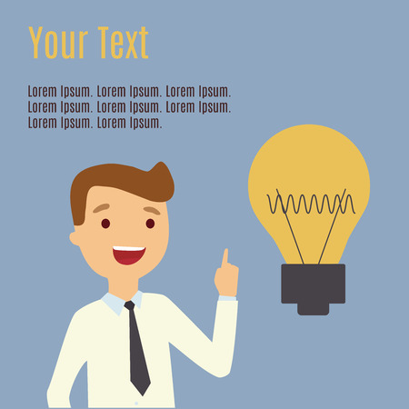 Businessman came up with a good ideaのイラスト素材