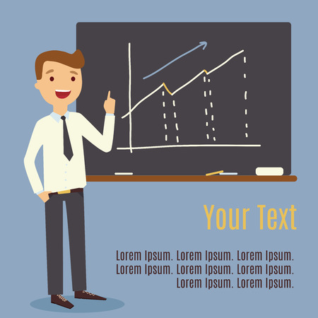 Vector illustration business concept set young manのイラスト素材
