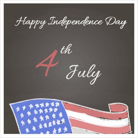 Happy independence day card United States of Americaのイラスト素材