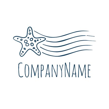 Starfish. Vector design. Company name.のイラスト素材