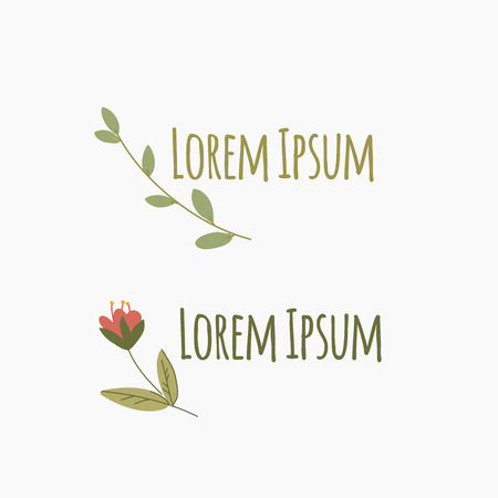 Flowers with the inscription. Vector design.のイラスト素材