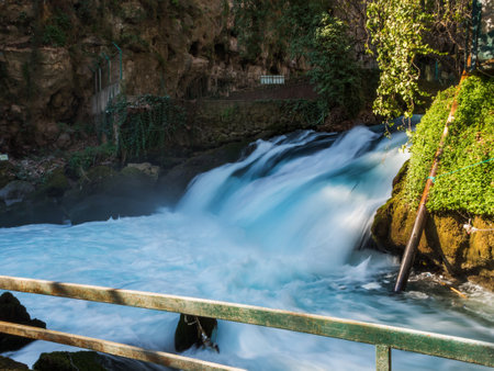 Mountain river with milky flowの写真素材