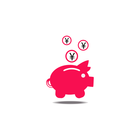 Pig of money box yenのイラスト素材
