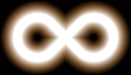 infinity symbol white light - color tint glow with transparency eps 10 - isolated - vector illustrationの写真素材