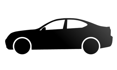 Car symbol icon - black gradient, 2d, isolated - vector illustrationのイラスト素材