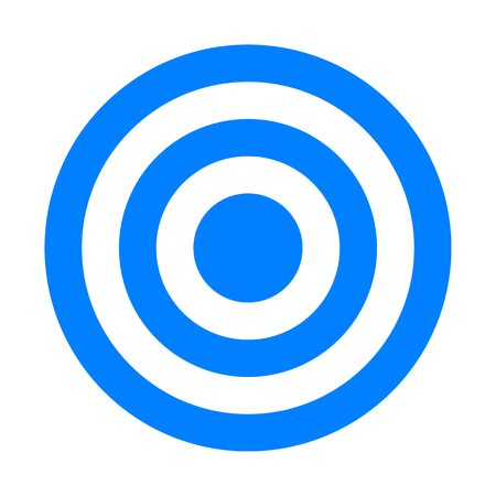 Target sign - blue simple transparent, isolated - vector illustrationのイラスト素材