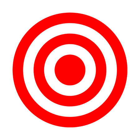 Target sign - red simple transparent, isolated - vector illustrationのイラスト素材