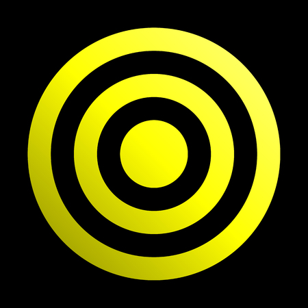 Target sign - yellow gradient transparent, isolated - vector illustrationのイラスト素材
