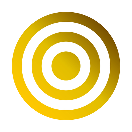 Target sign - golden gradient transparent, isolated - vector illustrationのイラスト素材