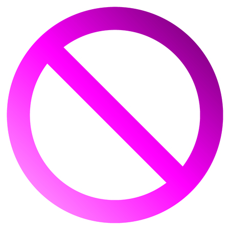 No sign - purple thick gradient, isolated - vector illustrationのイラスト素材