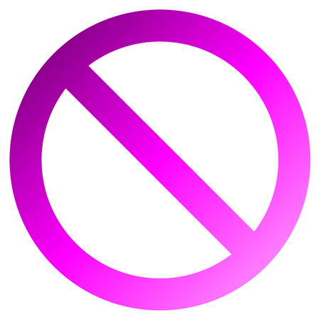 No sign - purple thick gradient, isolated - vector illustrationのイラスト素材
