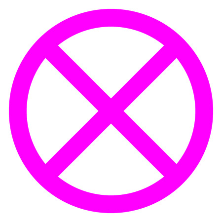 No sign - purple thin simple, isolated - vector illustrationのイラスト素材