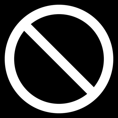 No sign - white thin simple, isolated - vector illustrationのイラスト素材