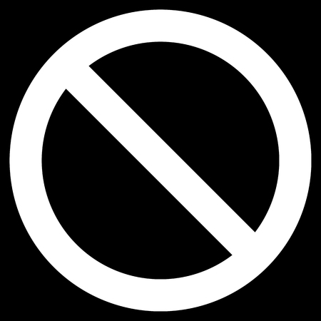 No sign - white thick simple, isolated - vector illustrationのイラスト素材