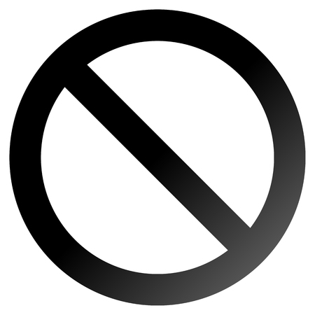 No sign - black thick gradient, isolated - vector illustrationのイラスト素材