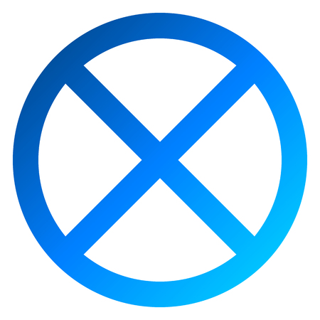 No sign - blue thin gradient, isolated - vector illustrationのイラスト素材