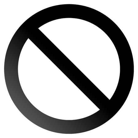 No sign - black thick gradient, isolated - vector illustrationのイラスト素材