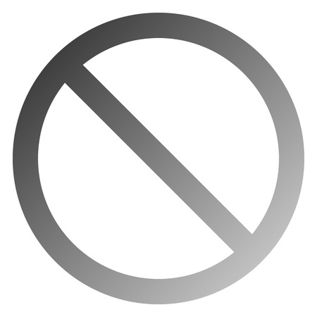 No sign - medium gray thin gradient, isolated - vector illustrationのイラスト素材