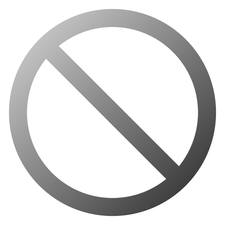No sign - medium gray thin gradient, isolated - vector illustrationのイラスト素材