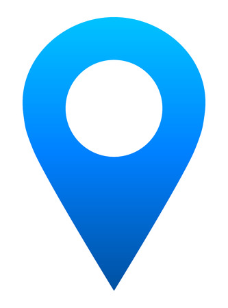 Pin point - blue gradient hollow, isolated - vector illustrationのイラスト素材