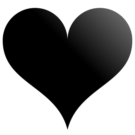 Heart symbol icon - black gradient, isolated - vector illustrationのイラスト素材