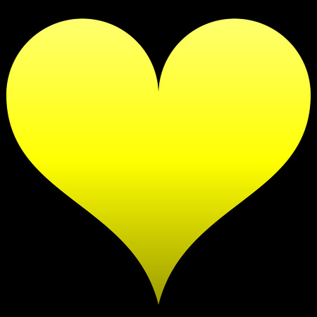 Heart symbol icon - yellow gradient, isolated - vector illustrationのイラスト素材