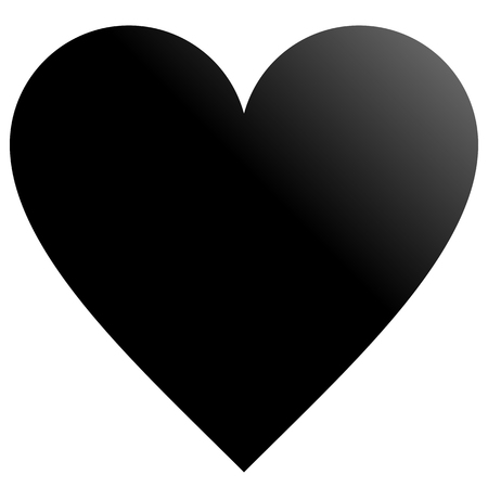 Heart symbol icon - black gradient, isolated - vector illustrationのイラスト素材