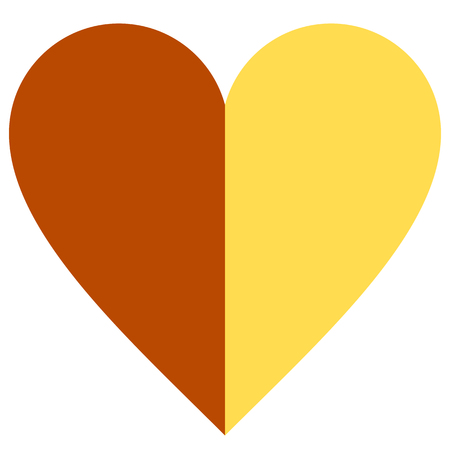 Heart symbol icon - orange simple, isolated - vector illustrationのイラスト素材