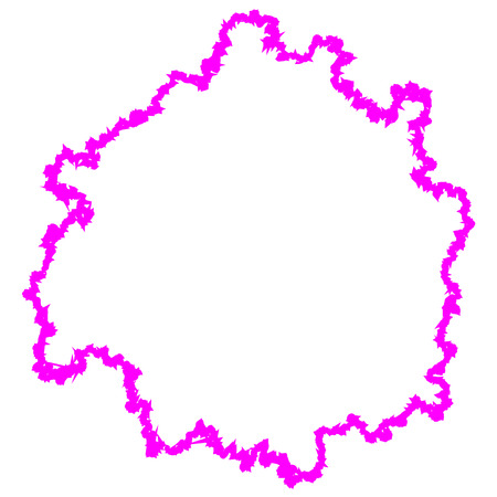 Tree top silhouette isolated - purple outlined detailed - vector illustrationのイラスト素材