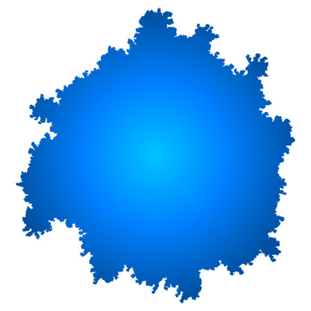 Tree top silhouette isolated - blue gradient detailed - vector illustrationのイラスト素材