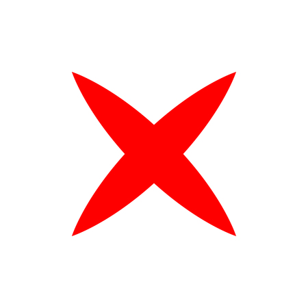 Check marks - red cross icon simple - vector illustrationのイラスト素材