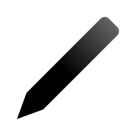 Pencil symbol icon - black gradient, isolated - vector illustrationのイラスト素材
